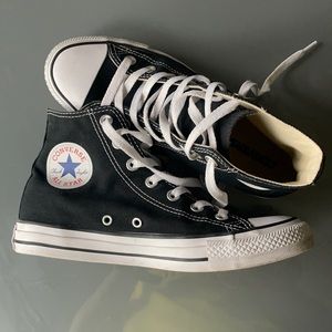 Black and White High Top Converse